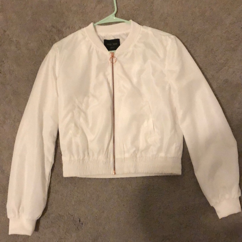 White Stylish Bomber Jacket